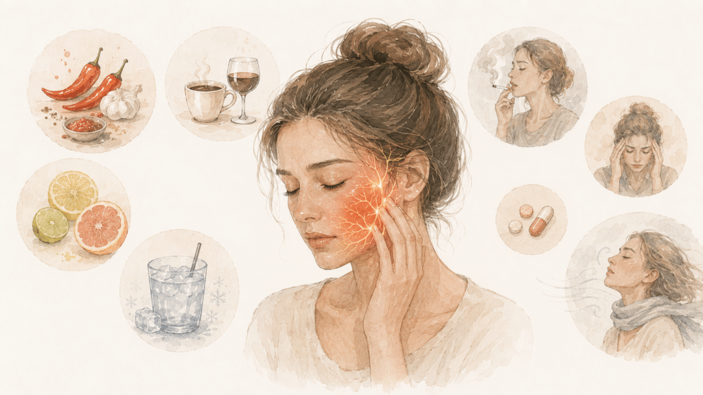 Pain triggers and relief infographic
