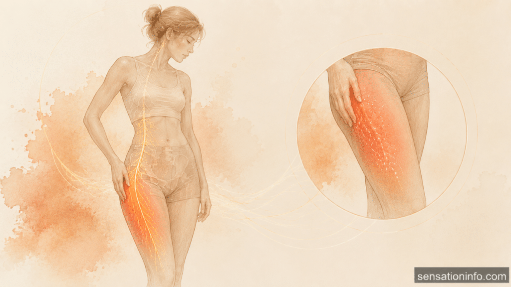 Lateral Thigh Nerve Pain Illustration