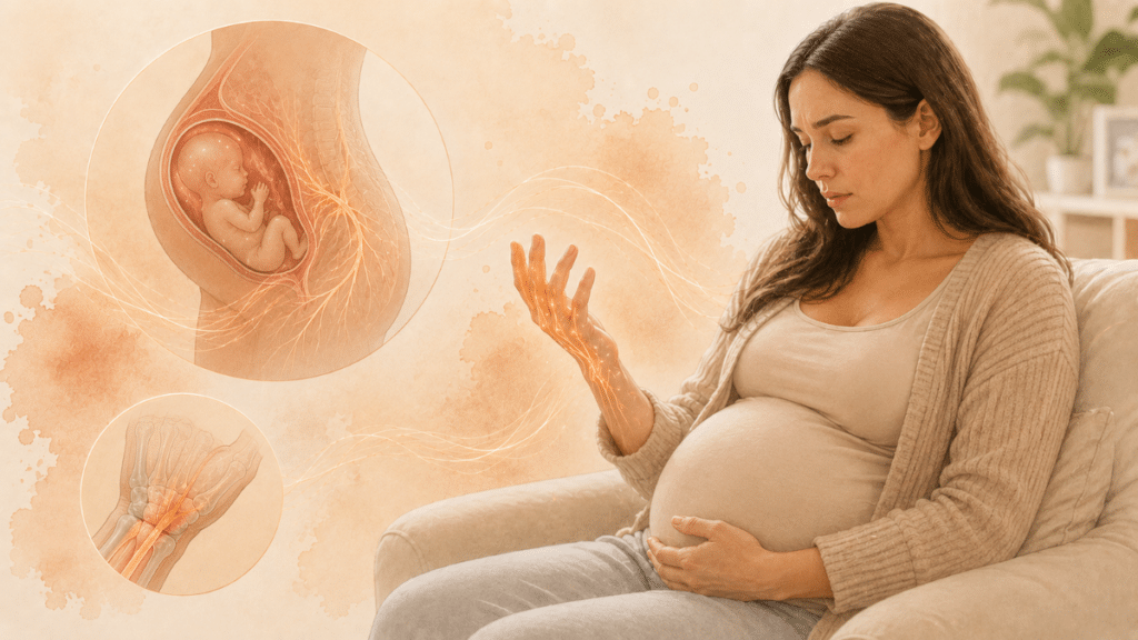 Pregnancy Nerve Sensation Illustration