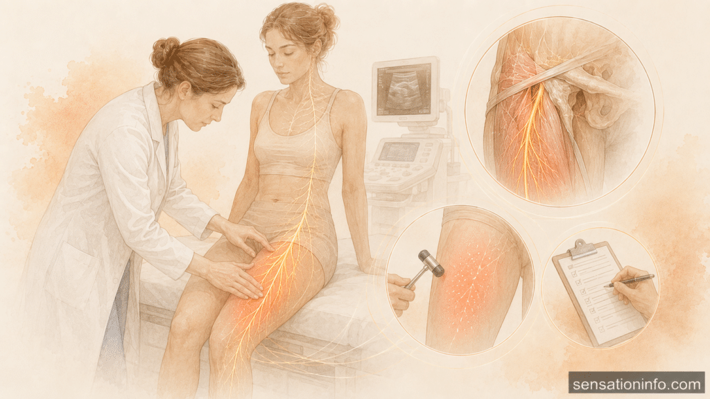Medical Nerve Examination and Diagnostics infographic