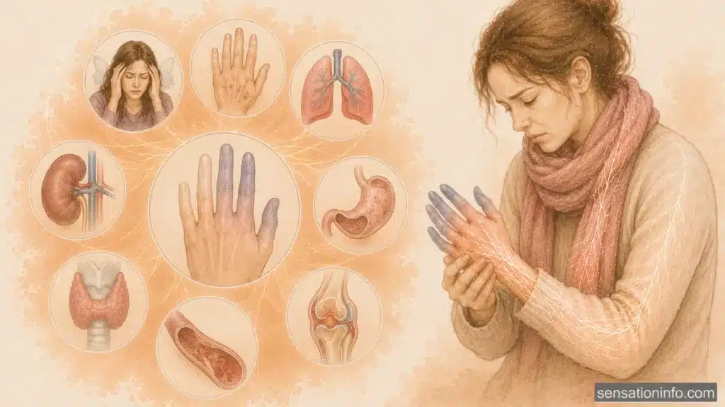 What Causes Secondary Raynaud's Syndrome infographic