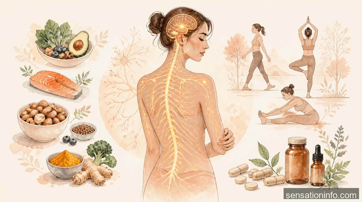 How to Improve Nerve Health Naturally: Diet, Exercise, and Supplements — featured illustration