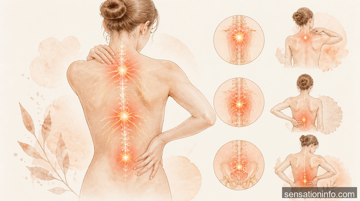 Burning Sensation in Back: Upper, Middle, and Lower Causes — featured illustration
