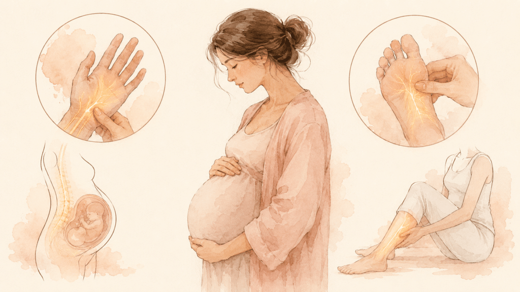 Maternal serenity with anatomical focus