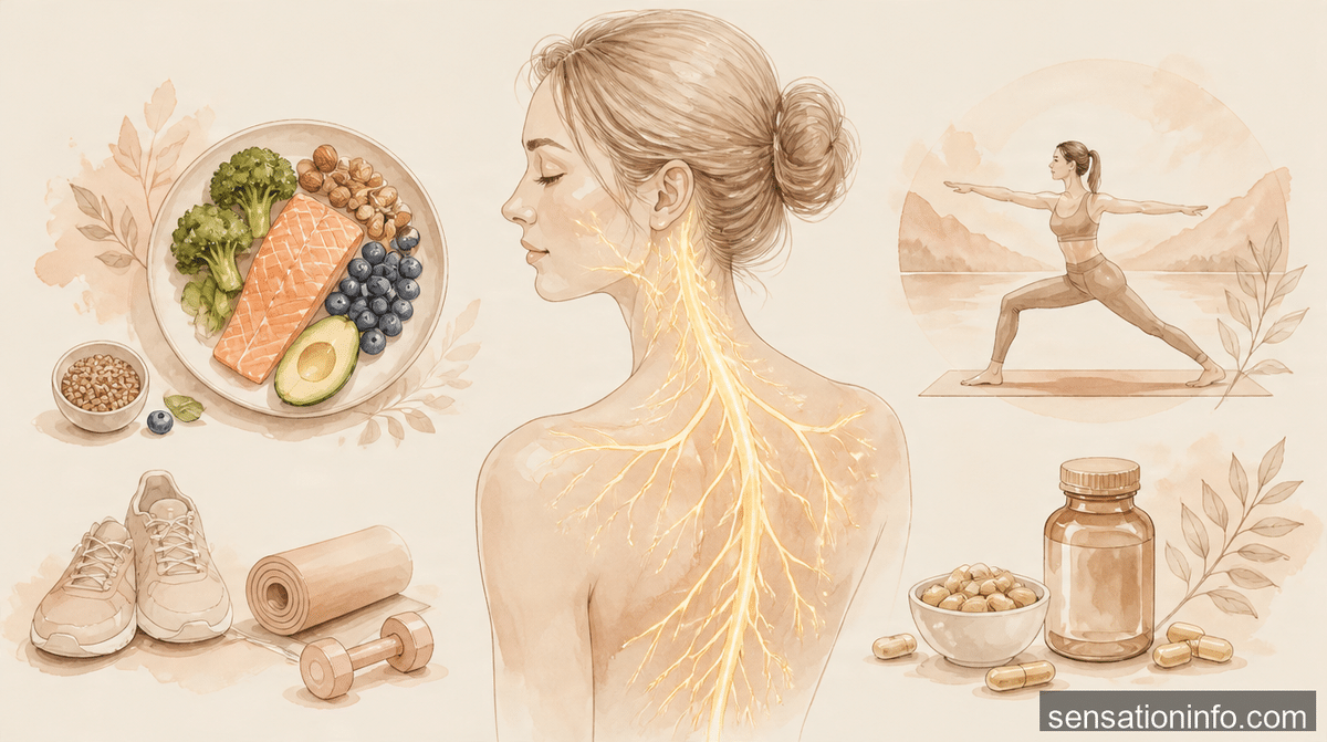 How to Improve Nerve Health Naturally: Diet, Exercise, and Supplements — featured illustration