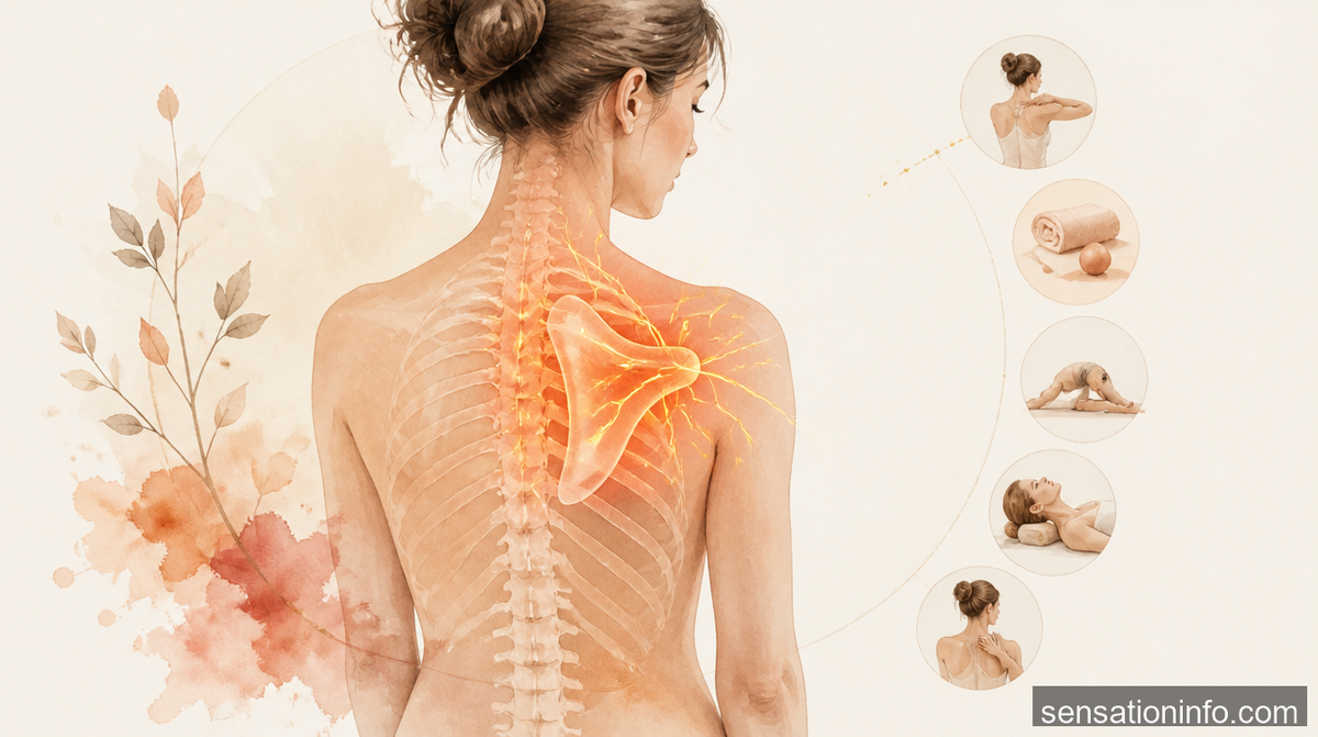 how to treat burning sensation in shoulder blade — featured illustration