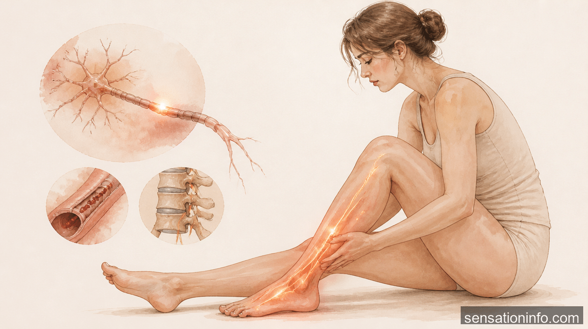 what causes burning sensation in lower legs and feet — section 2 illustration