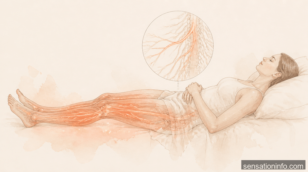 burning sensation in legs when lying down — section 1 illustration