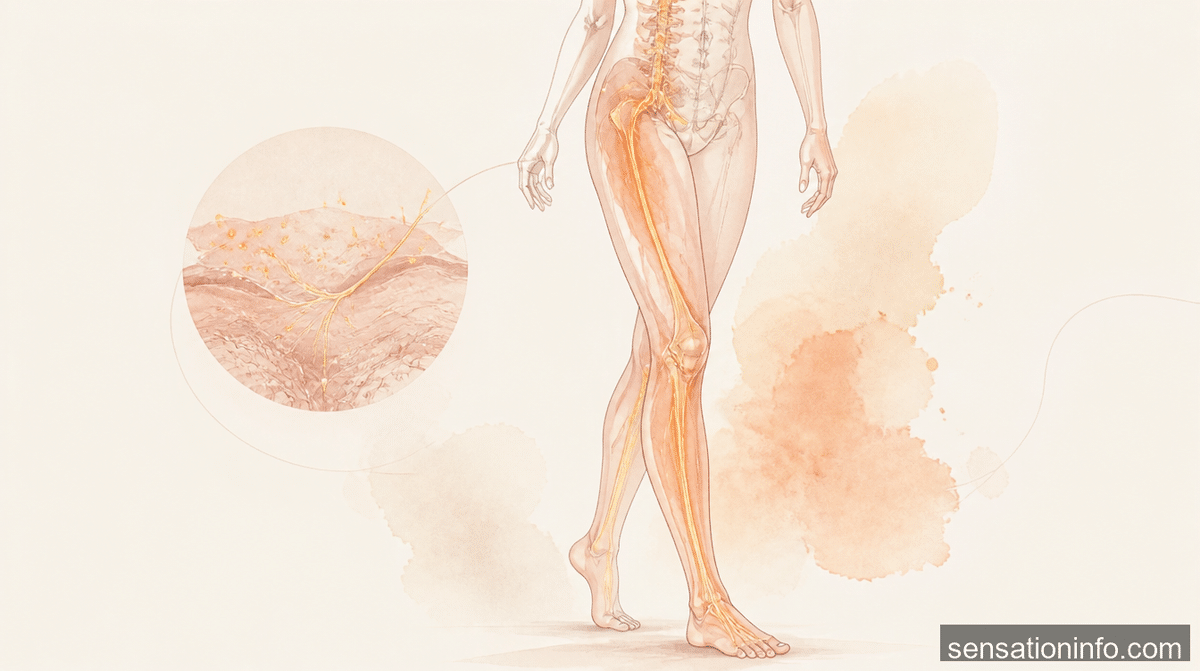 what causes warm sensation in lower leg — section 1 illustration