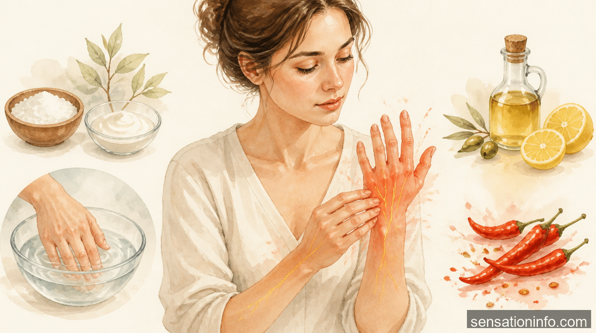 how to remove burning sensation from chili on hands — featured illustration