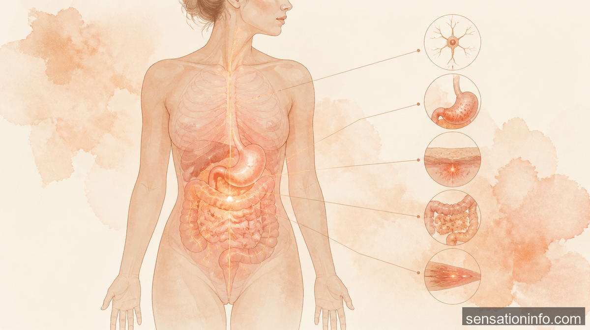 what causes burning sensation in abdomen — featured illustration