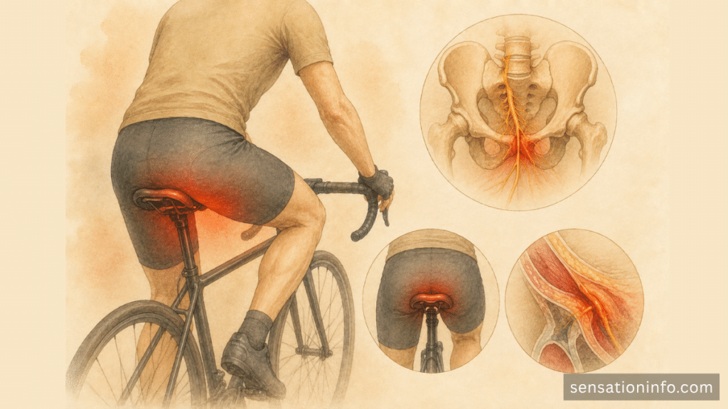 Cyclin groin sensation, lower back nerves, leg strength, and bladder warning signs
