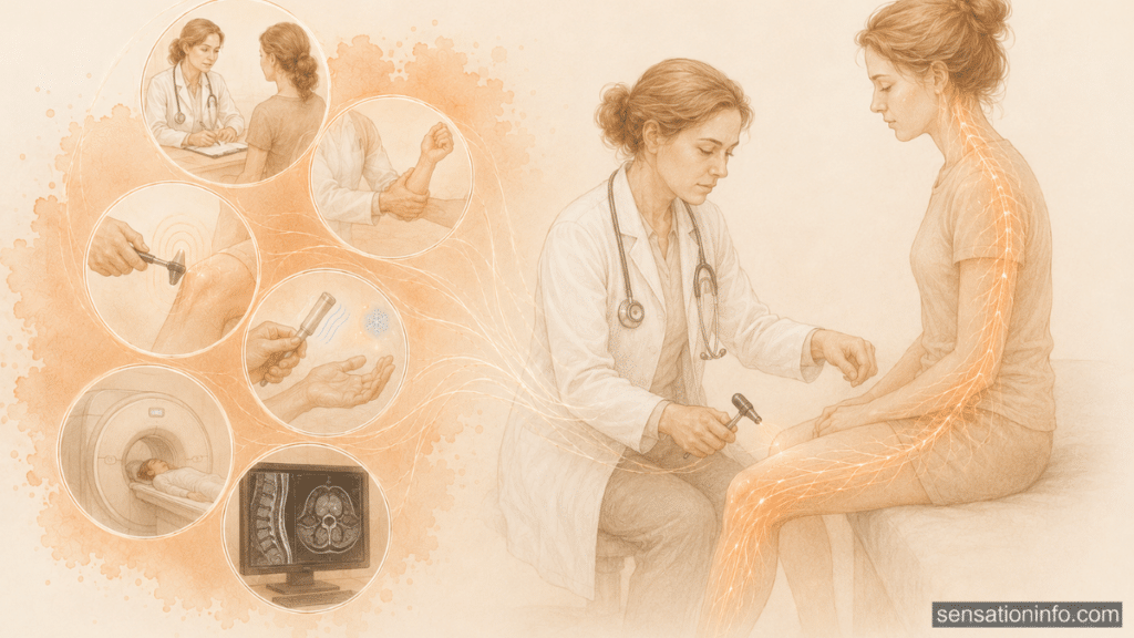 Neurological Examination in Warm Watercolor