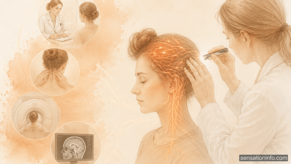Watercolor Neurological Examination Consultation