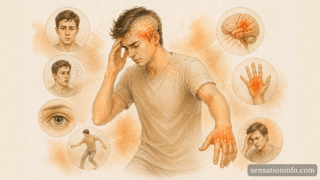 Tingling and dizziness at the same time with stroke warning signs illustrated