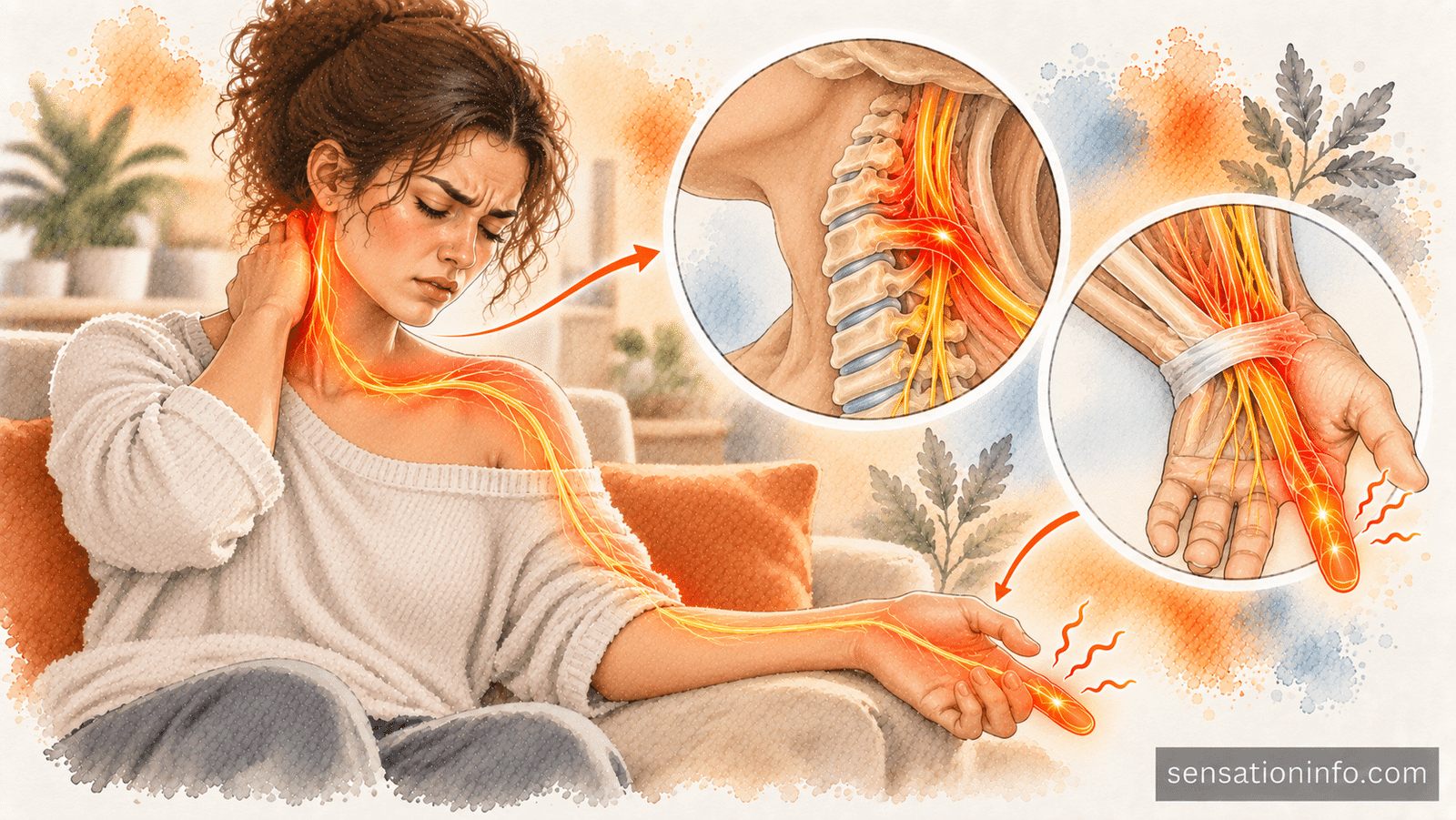 numbness in your index fingertip is often caused by a pinched C6 nerve