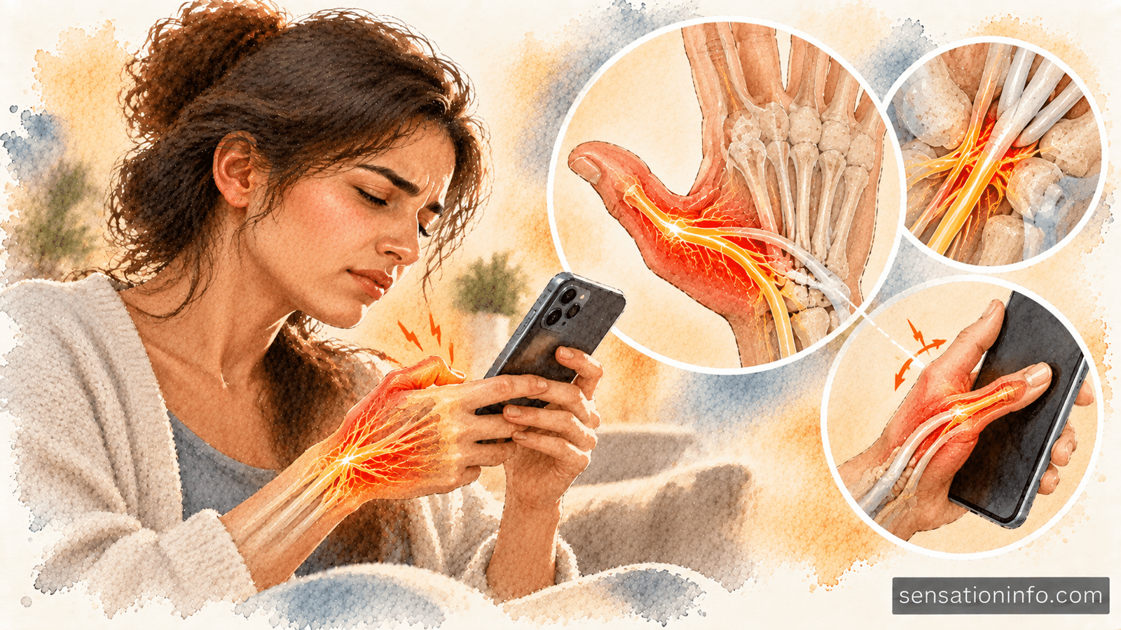 thumb tingling due to excess use of smartphone